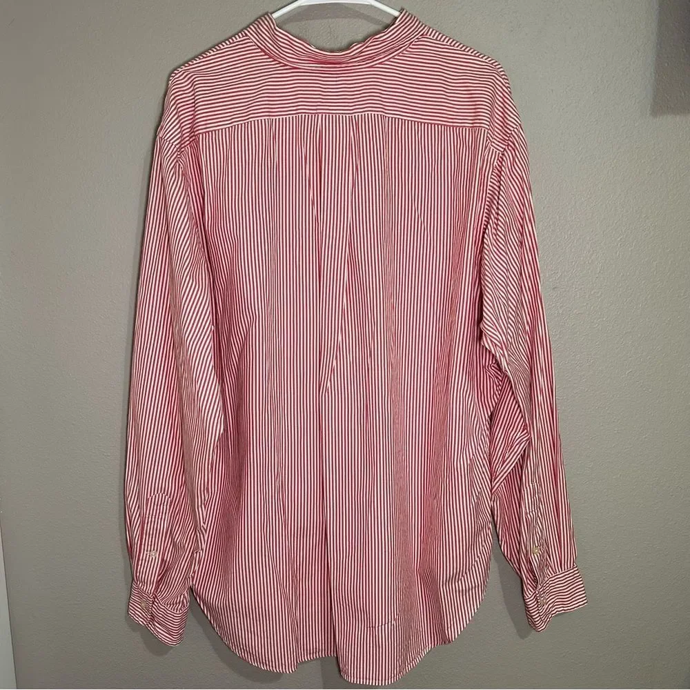Ralph Lauren red classic fit 100% cotton button down shirt men’s size XL 17.5